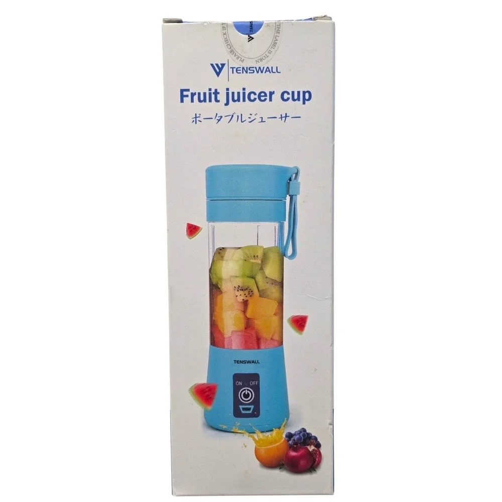 Tenswall‎ Portable Fruit Juicer Cup Pink USB Rechargeable Personal Blender 380ml